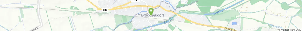 Kartendarstellung des Standorts für Bahnhof Apotheke in 2460 Bruckneudorf